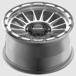 KM542 17X9.0 ET18 6X139.7 Gloss Silver w Machined Face-3