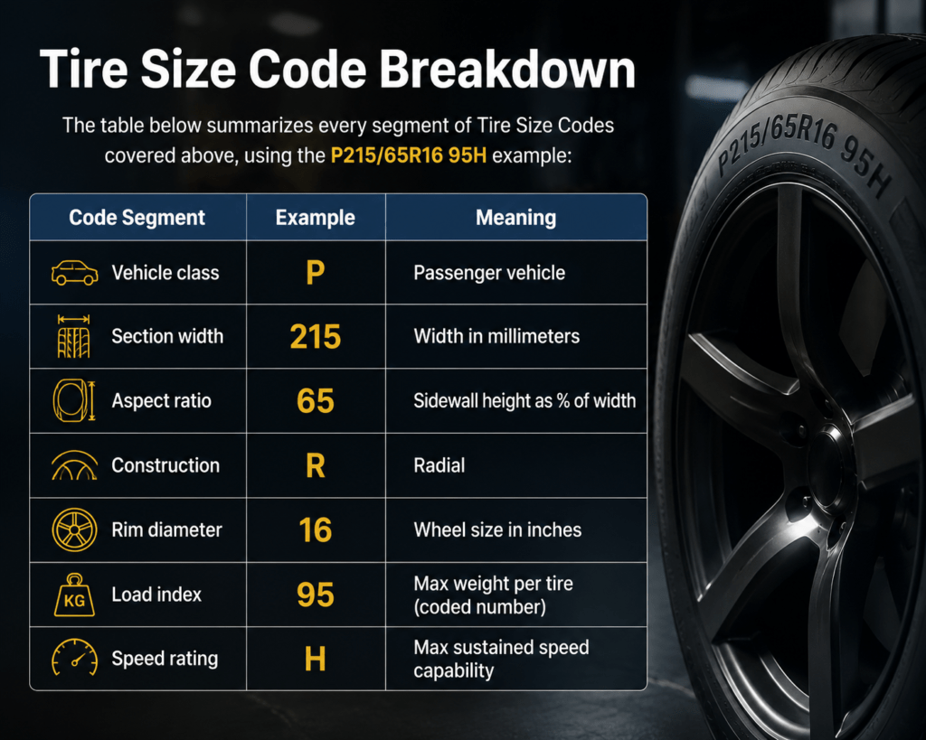 Tire Size Code Breakdown