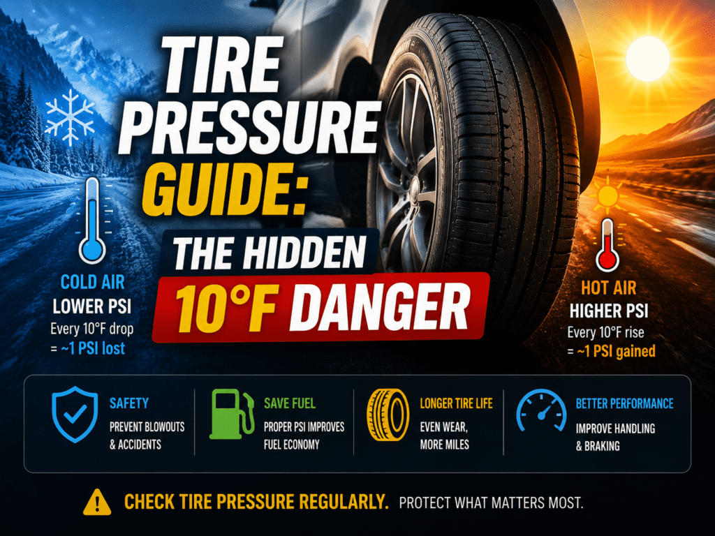 Tire Pressure Guide: The Hidden 10°F Danger 1 Tire Pressure Guide: The Hidden 10°F Danger