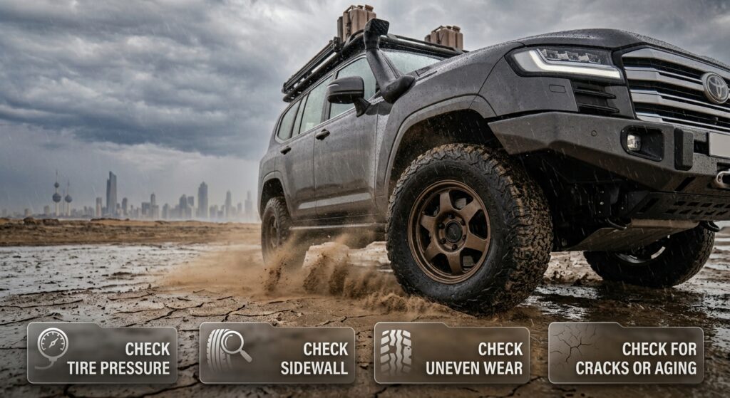 How Kuwait Weather Affects Land Cruiser Tires
